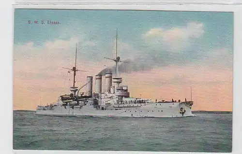 26516 Ak deutsches Kriegsschiff S.M.S. "Elsass" 1900