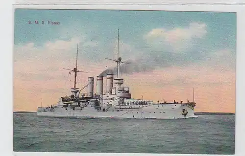 26516 Ak navire de guerre allemand S.M.S. "Elsass" 1900
