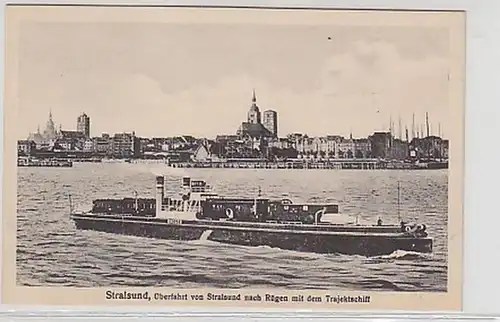 26494 Ak Stralsund Traversée par le navire de trajectoire 1920