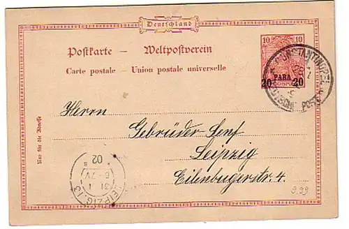 26483 Ganzsache Deutsche Post Türkei Constantinopel1902