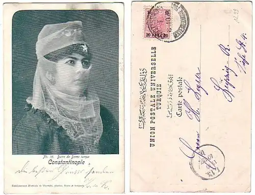26480 Ak Österreichische Post Türkei Constantinopel1901