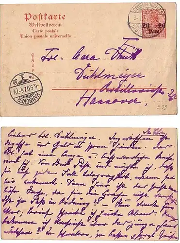 26467 Affaire entière Deutsche Post Turquie Constantinopel1907