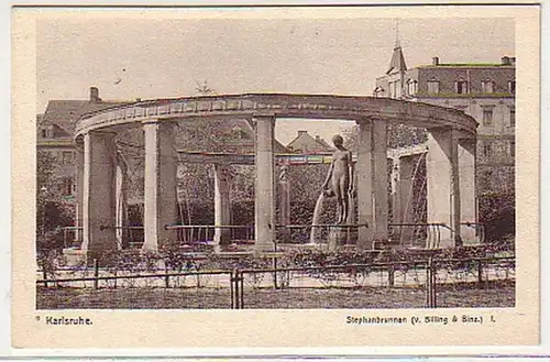 26435 Ak Karlsruhe Fontaine Stephan vers 1920