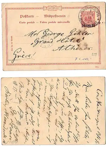 26434 Ganzsache Deutsche Post Türkei Constantinopel1895