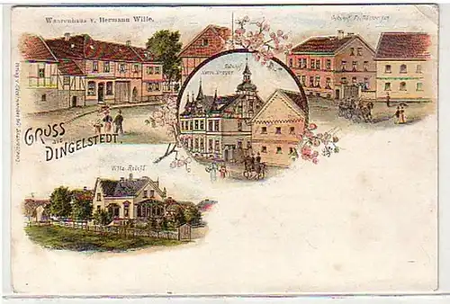 26410 Ak Lithographie Salutation de Dachenstedt 1901