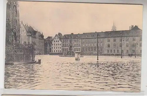 26386 Ak Hochwasser Katastrophe in Nürnberg 1909 Hauptmarkt