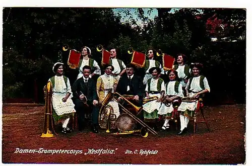 26365 Ak Dames Trompetercorps "Westfalia" 1913