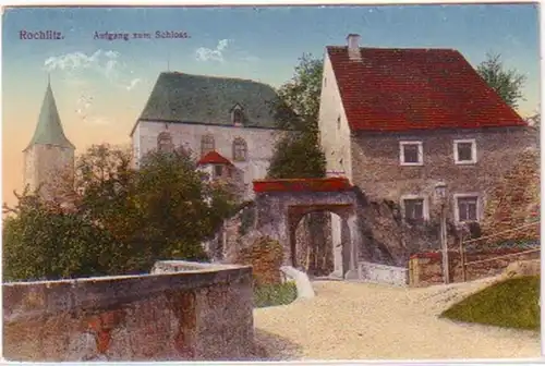 26339 Ak Rochlitz Aufgang zum Schloss 1917