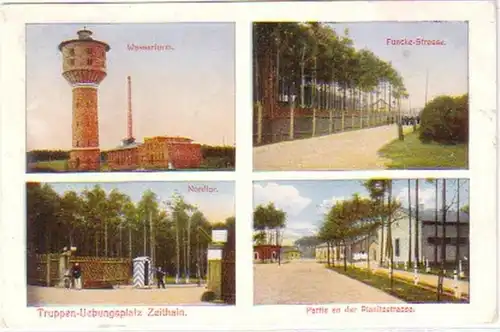 26316 Mehrbild-Ak Truppen-Übungsplatz Zeithain um 1910
