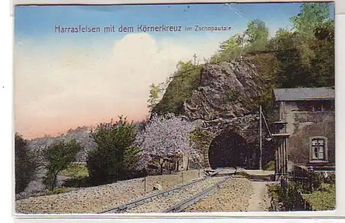 26310 Ak Harrasfelsen mit dem Körnerkreuz 1913