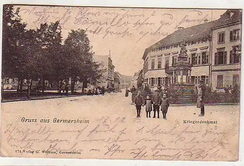 26309 Ak Gruss aus Germersheim Kriegerdenkmal 1903
