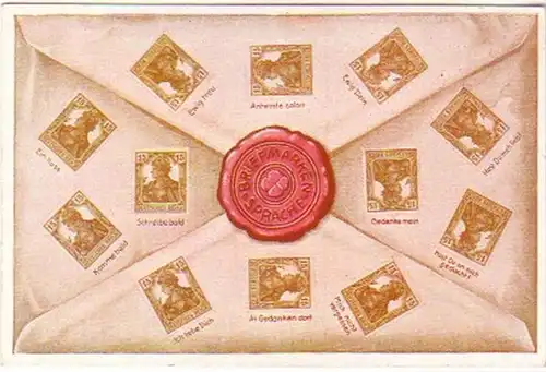 26301 Ak Briefmarkensprache um 1920