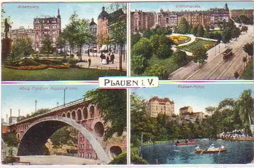 26233 Mehrbild Ak Plauen Dittrichsplatz usw. 1915