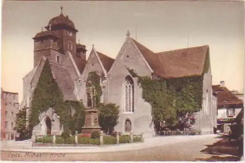 26210 Ak Salutation de Zeitz Michaiskirche vers 1920