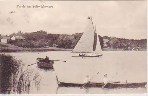 26200 Ak Ferch au lac de Schwielow avec des bateaux 1915