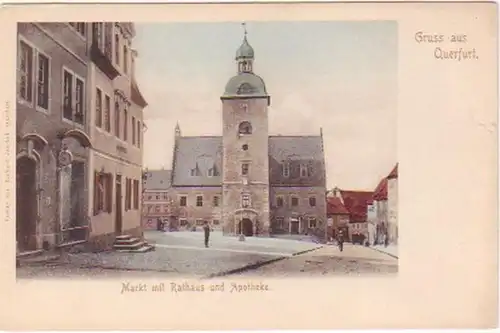 26175 Ak Salutation en Querfurt Marché avec pharmacie vers 1905