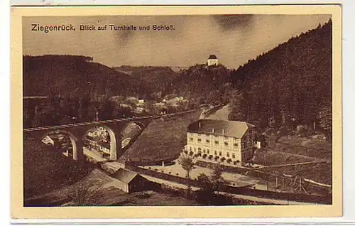 26172 Ak Ziegenrück Blick auf Turnhall und Schloß 1930