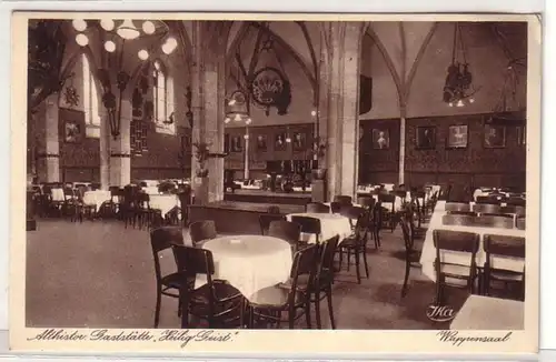 26157 Ak Düsseldorf Gaststätte "Heilig Geist" Wappensaal um 1930