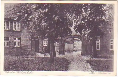 26150 Ak Mer Baltique Bad Heiligenport antique porte de l'église 1936