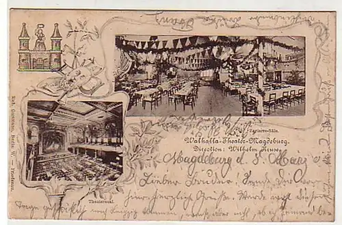 26148 Mehrbild Ak Magdeburg Walhalla Theater 1903
