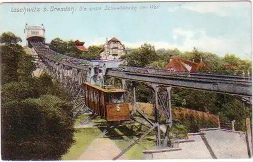 26141 Ak Loschwitz bei Dresden Schwebebahn 1909