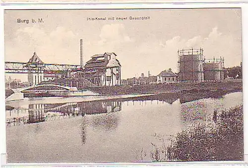 26139 Ak Château b.M. Ihle Canal avec nouveau gazier 1915