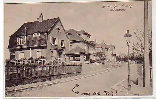 26133 Ak Borna Bez. Leipzig Goethestraße um 1910