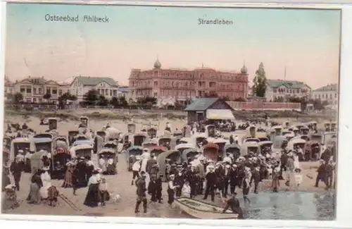 26123 Ak Ostseebad Ahlbeck Strandleben 1908