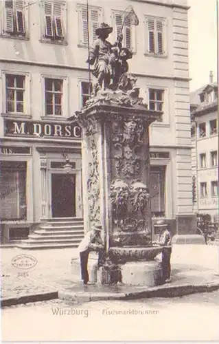 26114 Ak Würzburg Fischmarktfunchenen vers 1900