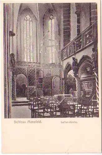 26085 Ak Château de Mansfeld Lutherkirche vers 1920