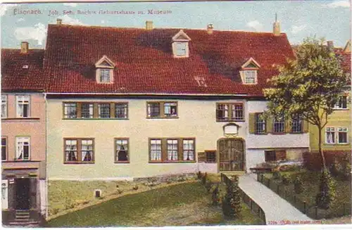 26076 Ak Eisenach Bach's Geburtshaus m. Museum 1921