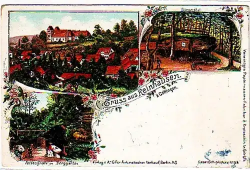 26052 Ak Lithographie Gruss de Reinhausen vers 1910