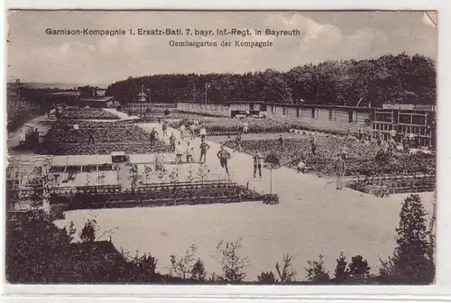 26029 Poste de terrain Ak Bayreuth Garnision Jardin potager 1916
