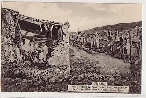 26020 Ak Flabas Lothringen Zerstörungen um 1916