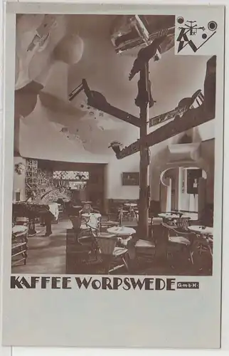 26018 Ak "Cafee Worpswede" constructeur professeur B. Hoetger vers 1930