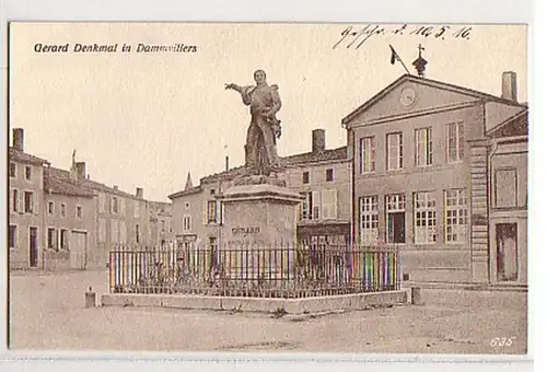 26014 Ak Gerard Monument à Dammvillers 1916