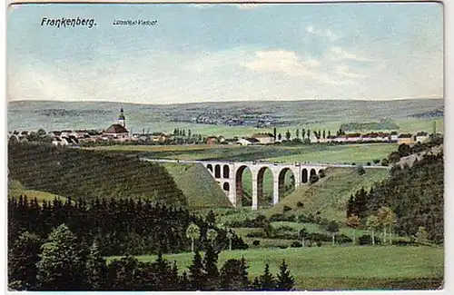 26004 Ak Frankenberg Lützelthal Viaduct 1910