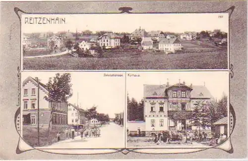 25999 Mehrbild-Ak Reitzenhain Bahnhofstraße usw. 1910