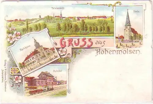 25976 Ak Lithographie Gruß aus Hohenmölsen 1899
