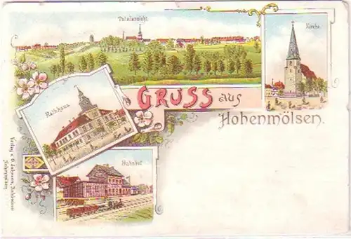 25976 Ak Lithographie Salutation de Hohenmölsen 1899