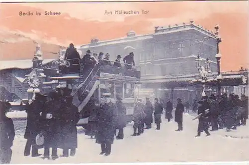 25969 Ak Berlin dans la neige avec autobus 1918