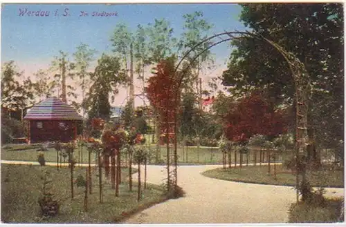 25942 AK Werdau i.S. Im Stadtpark um 1910