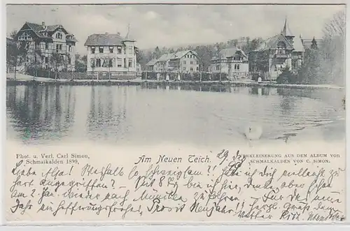 25929 Ak Schmalkalden Am neuen Teich 1899