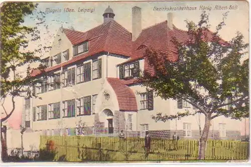 25896 Ak Mügeln Bez. Leipzig Bezirkskrankenhaus 1912