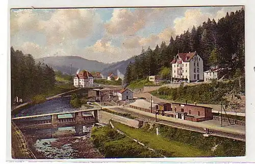 25861 Ak Flossplatz bei Wolkenstein in Erzgebirge 1919