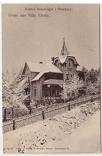 25860 Ak Gruß aus Braunlage Oberharz Villa Emmy um 1925