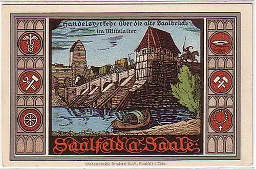 25855 Künstler Ak Saalfeld an der Saale um 1925