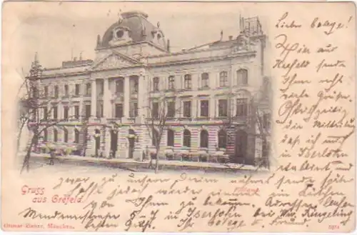25836 Ak Gruss de Crefeld Postamt 1899