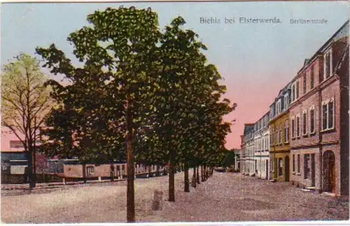 25806 Ak Biehla bei Elsterwerda Berlinerstraße um 1918