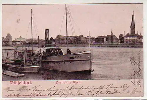 25802 Ak Düsseldorf Lot am Rhein Kaumer "Erft" 1903